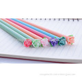 round HB pencil color barrels with flower top